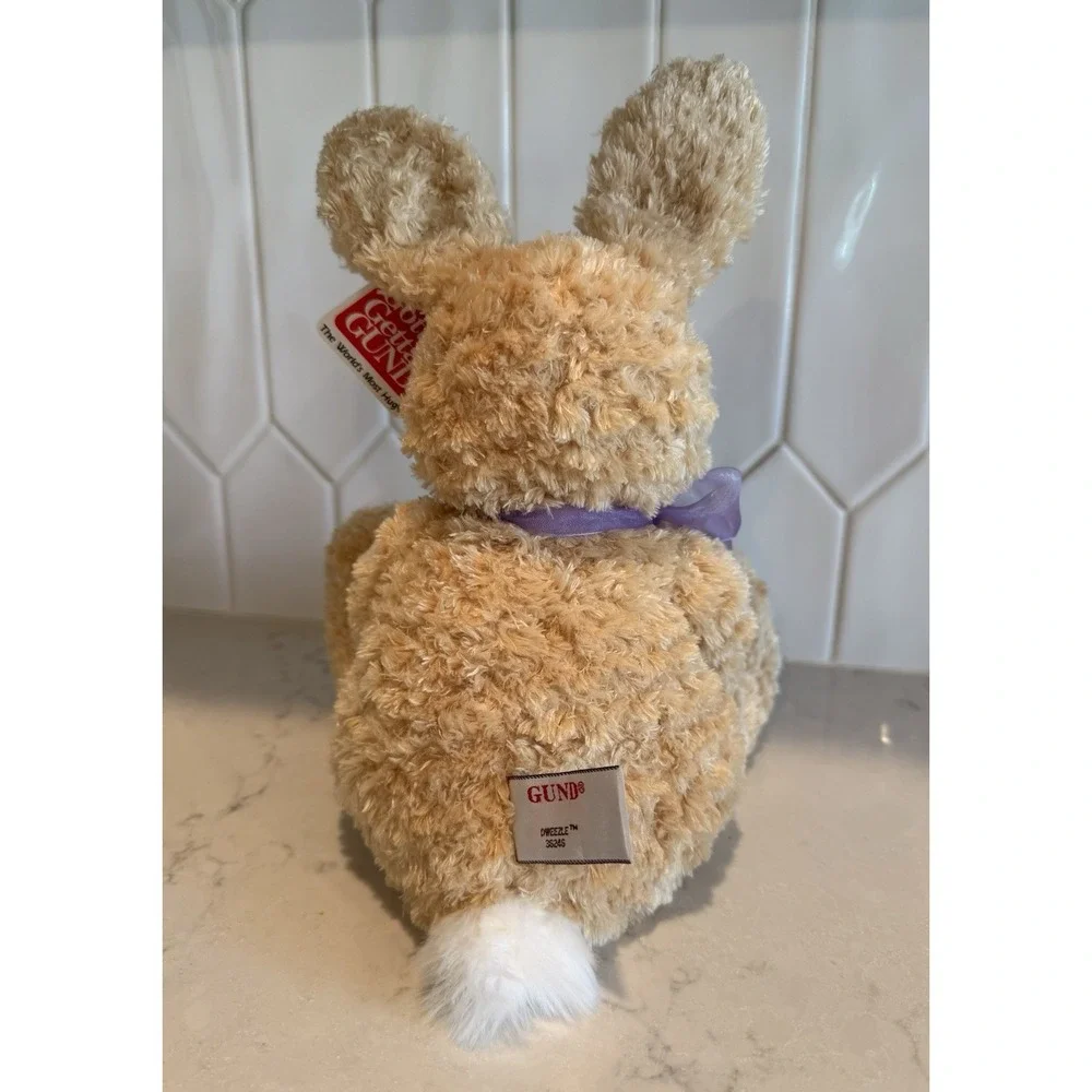 Gund Stuffed Rabbit Plush Easter Bunny Posable Ears‎ Light Brown Dweezle 36246